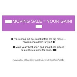 Moving Sale Announcement